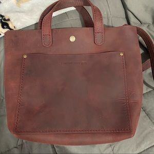Portland leather mini crossbody tote